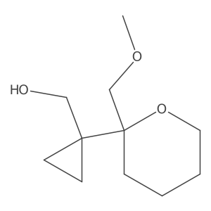 {1-[2-(Methoxymethyl)oxan-2-yl]cyclopropyl}methanol结构式