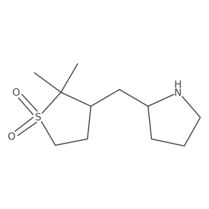 2,2-Dimethyl-3-[(pyrrolidin-2-yl)methyl]-1lambda6-thiolane-1,1-dione结构式