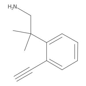2-(2-Ethynylphenyl)-2-methylpropan-1-amine结构式