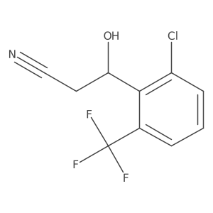3-[2-Chloro-6-(trifluoromethyl)phenyl]-3-hydroxypropanenitrile结构式