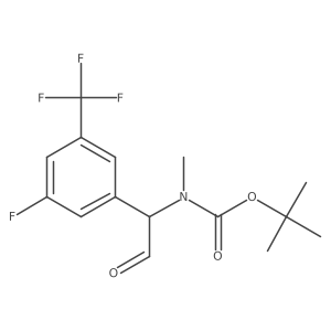 tert-butyl N-{1-[3-fluoro-5-(trifluoromethyl)phenyl]-2-oxoethyl}-N-methylcarbamate结构式