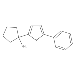 1-(5-Phenylthiophen-2-yl)cyclopentan-1-amine Structure