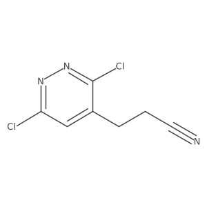3-(3,6-Dichloropyridazin-4-yl)propanenitrile Structure