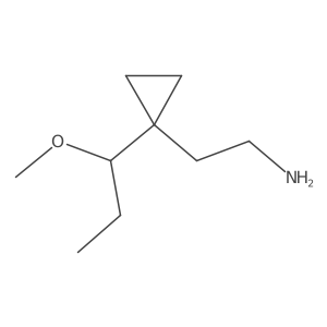 2-[1-(1-Methoxypropyl)cyclopropyl]ethan-1-amine Structure
