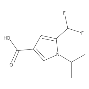5-(Difluoromethyl)-1-propan-2-ylpyrrole-3-carboxylic acid结构式
