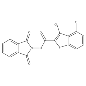 1,3-dioxo-2,3-dihydro-1H-isoindol-2-yl 3-chloro-4-fluoro-1-benzothiophene-2-carboxylate结构式