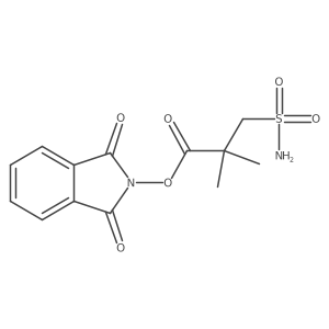 1,3-dioxo-2,3-dihydro-1H-isoindol-2-yl 2,2-dimethyl-3-sulfamoylpropanoate结构式