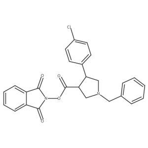 rac-1,3-dioxo-2,3-dihydro-1H-isoindol-2-yl (3R,4S)-1-benzyl-4-(4-chlorophenyl)pyrrolidine-3-carboxylate Structure