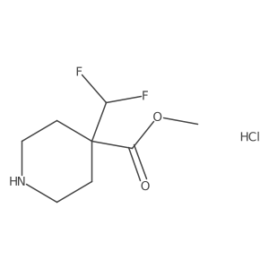 Methyl 4-(difluoromethyl)piperidine-4-carboxylate;hydrochloride Structure
