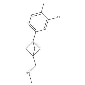 {[3-(3-Chloro-4-methylphenyl)bicyclo[1.1.1]pentan-1-yl]methyl}(methyl)amine结构式