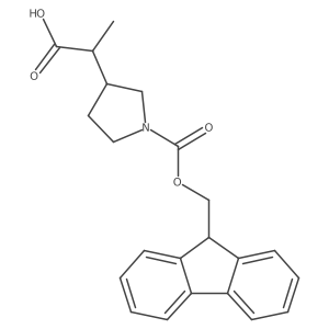 2-(1-{[(9H-fluoren-9-yl)methoxy]carbonyl}pyrrolidin-3-yl)propanoic acid Structure