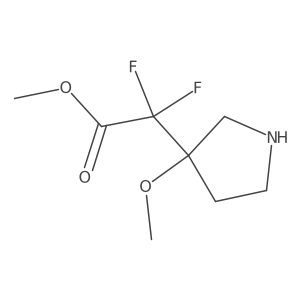 Methyl 2,2-difluoro-2-(3-methoxypyrrolidin-3-yl)acetate Structure