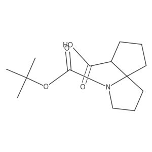1-(tert-Butoxycarbonyl)-1-azaspiro[4.4]nonane-6-carboxylic acid结构式