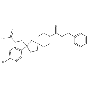2-({8-[(Benzyloxy)carbonyl]-2-(6-bromopyridin-3-yl)-8-azaspiro[4.5]decan-2-yl}oxy)acetic acid结构式