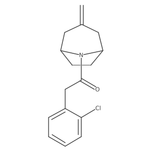 2-(2-chlorophenyl)-1-((1R,5S)-3-methylene-8-azabicyclo[3.2.1]octan-8-yl)ethan-1-one Structure