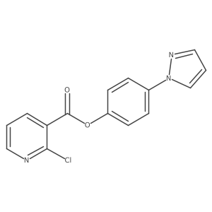 4-(1H-pyrazol-1-yl)phenyl 2-chloropyridine-3-carboxylate结构式