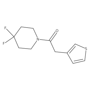 1-(4,4-Difluoropiperidin-1-yl)-2-(thiophen-3-yl)ethan-1-one结构式