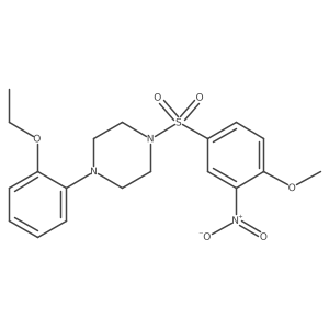 1-(2-Ethoxyphenyl)-4-(4-methoxy-3-nitrobenzenesulfonyl)piperazine结构式