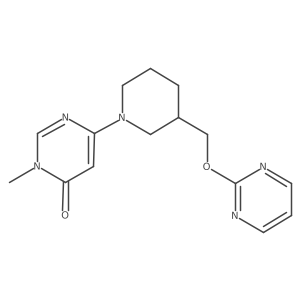 3-Methyl-6-[3-(pyrimidin-2-yloxymethyl)piperidin-1-yl]pyrimidin-4-one结构式