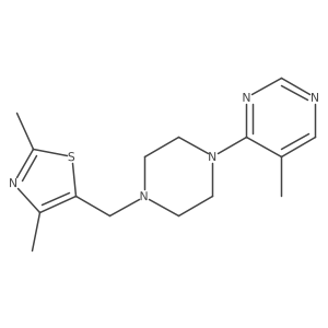 4-{4-[(2,4-Dimethyl-1,3-thiazol-5-yl)methyl]piperazin-1-yl}-5-methylpyrimidine Structure