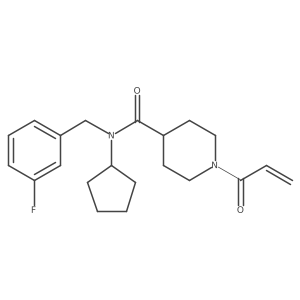 N-cyclopentyl-N-[(3-fluorophenyl)methyl]-1-(prop-2-enoyl)piperidine-4-carboxamide结构式