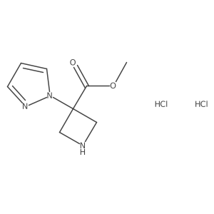 Methyl 3-pyrazol-1-ylazetidine-3-carboxylate;dihydrochloride结构式
