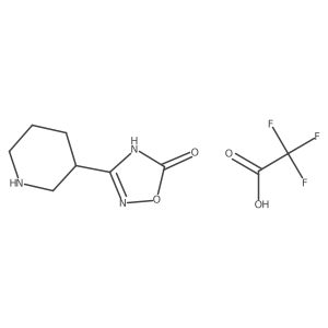 3-Piperidin-3-yl-4H-1,2,4-oxadiazol-5-one;2,2,2-trifluoroacetic acid结构式