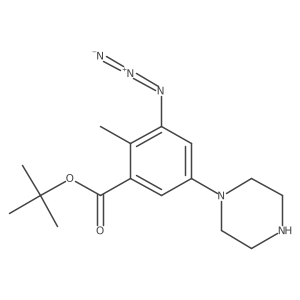 Tert-butyl 3-azido-2-methyl-5-(piperazin-1-yl)benzoate结构式