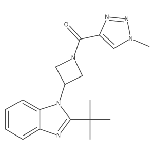2-tert-butyl-1-[1-(1-methyl-1H-1,2,3-triazole-4-carbonyl)azetidin-3-yl]-1H-1,3-benzodiazole Structure