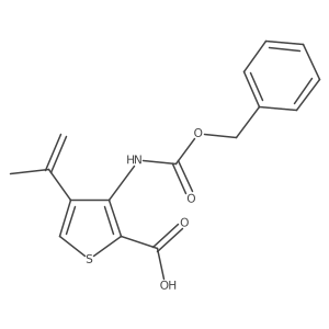 3-{[(Benzyloxy)carbonyl]amino}-4-(prop-1-en-2-yl)thiophene-2-carboxylic acid结构式