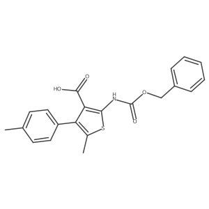 2-{[(Benzyloxy)carbonyl]amino}-5-methyl-4-(4-methylphenyl)thiophene-3-carboxylic acid结构式