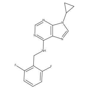 9-cyclopropyl-N-[(2,6-difluorophenyl)methyl]-9H-purin-6-amine结构式