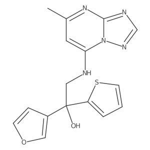 1-(Furan-3-yl)-2-({5-methyl-[1,2,4]triazolo[1,5-a]pyrimidin-7-yl}amino)-1-(thiophen-2-yl)ethan-1-ol结构式