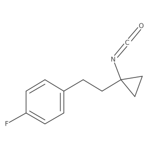 1-Fluoro-4-[2-(1-isocyanatocyclopropyl)ethyl]benzene结构式
