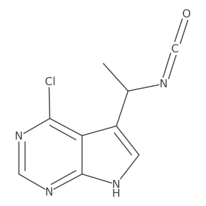 4-chloro-5-(1-isocyanatoethyl)-7H-pyrrolo[2,3-d]pyrimidine结构式