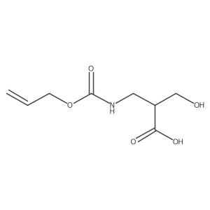 3-Hydroxy-2-({[(prop-2-en-1-yloxy)carbonyl]amino}methyl)propanoic acid Structure