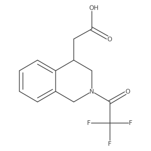 2-[2-(2,2,2-Trifluoroacetyl)-1,2,3,4-tetrahydroisoquinolin-4-yl]acetic acid结构式