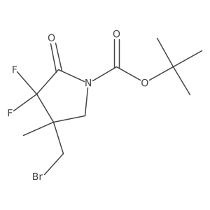 Tert-butyl 4-(bromomethyl)-3,3-difluoro-4-methyl-2-oxopyrrolidine-1-carboxylate Structure