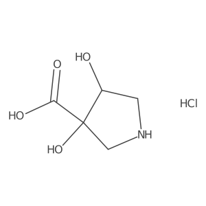 rac-(3R,4S)-3,4-dihydroxypyrrolidine-3-carboxylic acid hydrochloride结构式