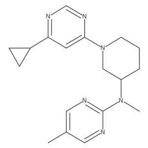 N-[1-(6-cyclopropylpyrimidin-4-yl)piperidin-3-yl]-N,5-dimethylpyrimidin-2-amine结构式