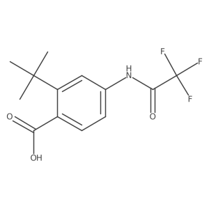2-Tert-butyl-4-(2,2,2-trifluoroacetamido)benzoic acid结构式