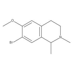7-Bromo-1,2,3,4-tetrahydro-6-methoxy-1,2-dimethylisoquinoline结构式