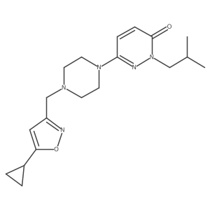 6-{4-[(5-Cyclopropyl-1,2-oxazol-3-yl)methyl]piperazin-1-yl}-2-(2-methylpropyl)-2,3-dihydropyridazin-3-one结构式