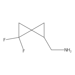 1-[rel-(1S,3R)-4,4-difluorospiro[2.2]pentan-1-yl]methanamine结构式