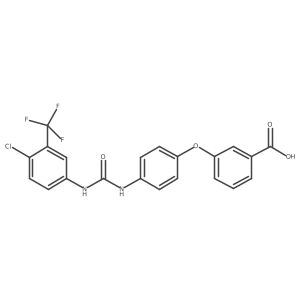 3-(4-(3-(4-Chloro-3-(trifluoromethyl) phenyl)ureido)phenoxy)benzoic acid结构式
