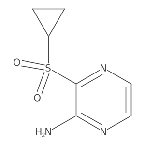 2-Amino-3-(cyclopropylsulfonyl)pyrazine Structure