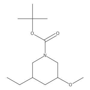 Tert-butyl 3-ethyl-5-methoxypiperidine-1-carboxylate Structure