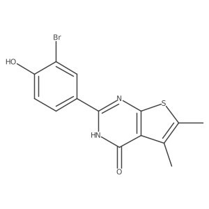 2-(3-Bromo-4-hydroxyphenyl)-5,6-dimethylthieno[2,3-d]pyrimidin-4(1H)-one Structure