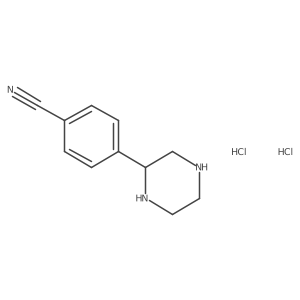 2-(4-Cyanophenyl)piperazine dihydrochloride Structure