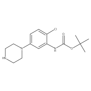 tert-butyl N-[2-chloro-5-(piperazin-1-yl)phenyl]carbamate Structure